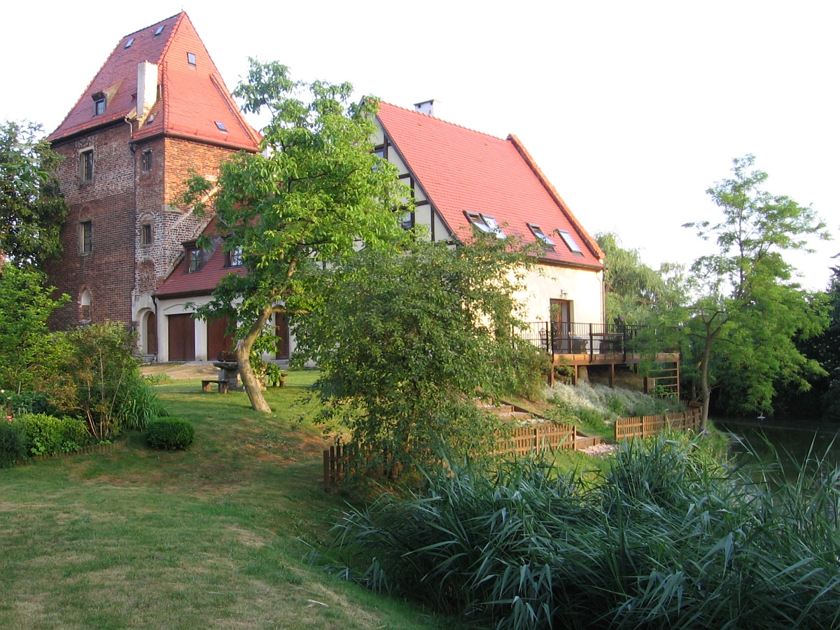 Tower house in Biestrzyków in Poland