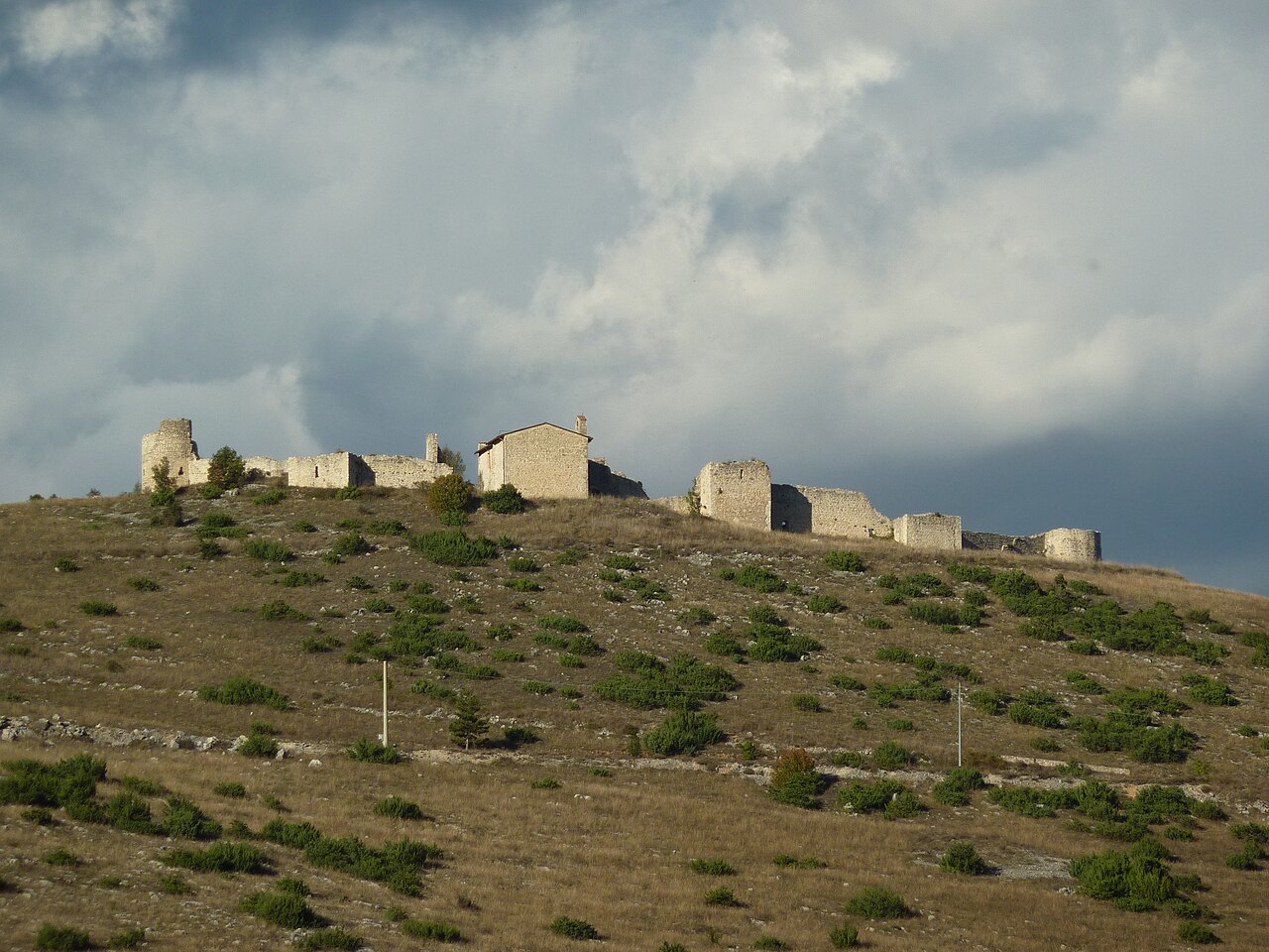 Castle of Sant'Eusanio Forconese in Italy