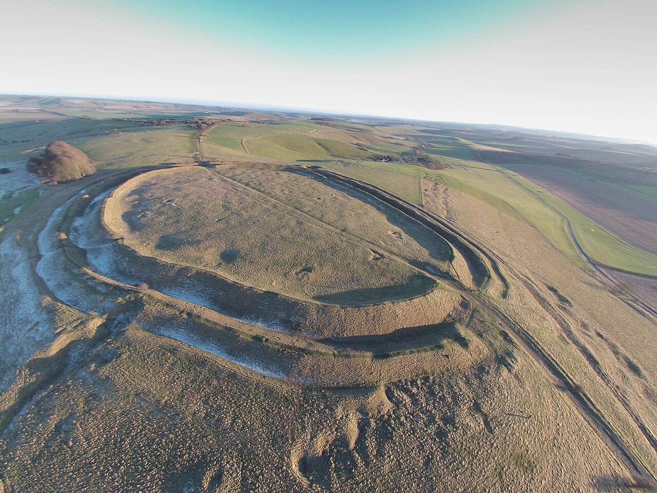 Barbury Castle in England