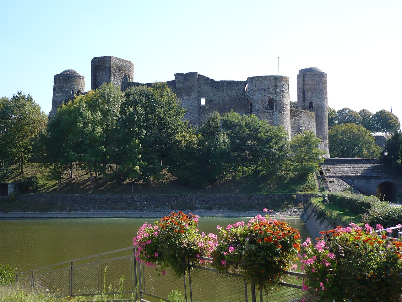 Castle of Pouancé in France