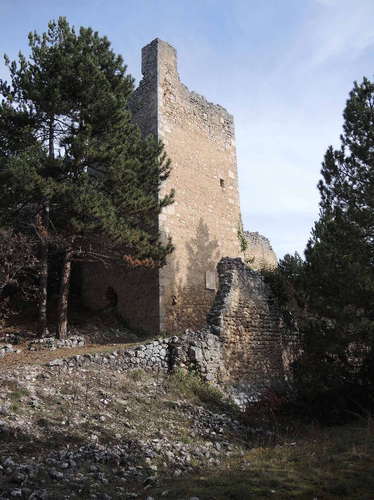 Castle of Barisciano in Italy