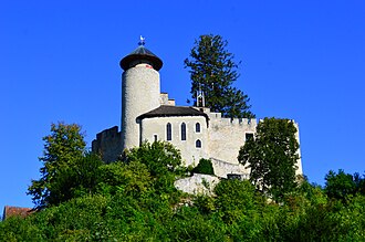 Hermitage with Birseck Castle ruins