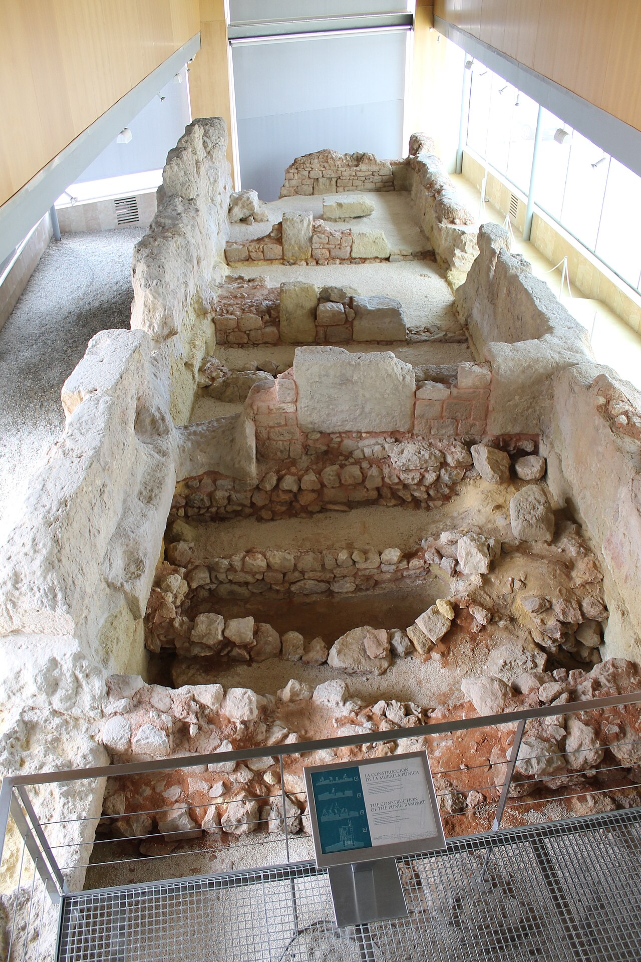 Punic wall of Cartagena in Spain