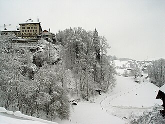 Thorberg Castle with outbuildings