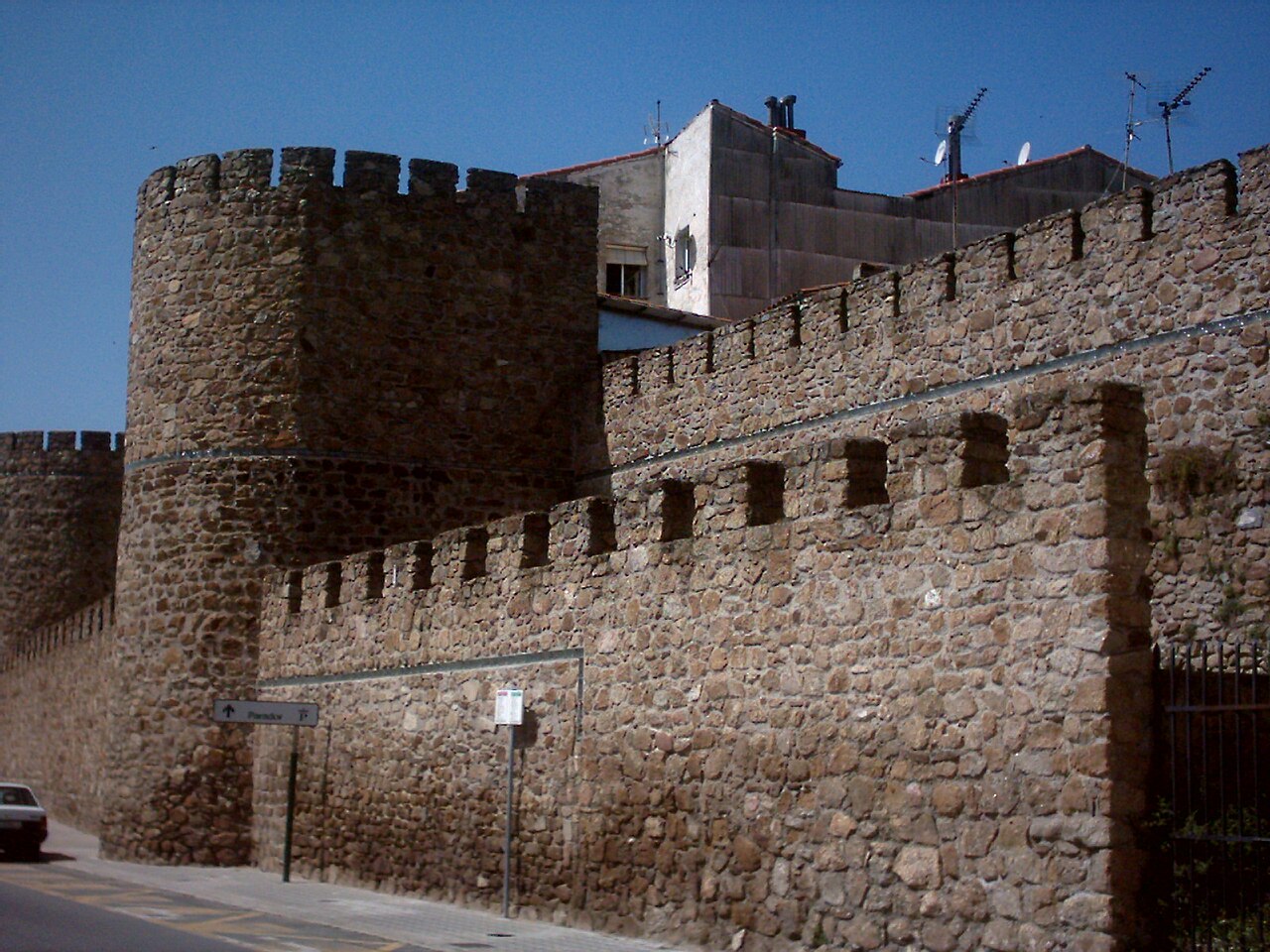 Walls and gates of Plasencia in Spain