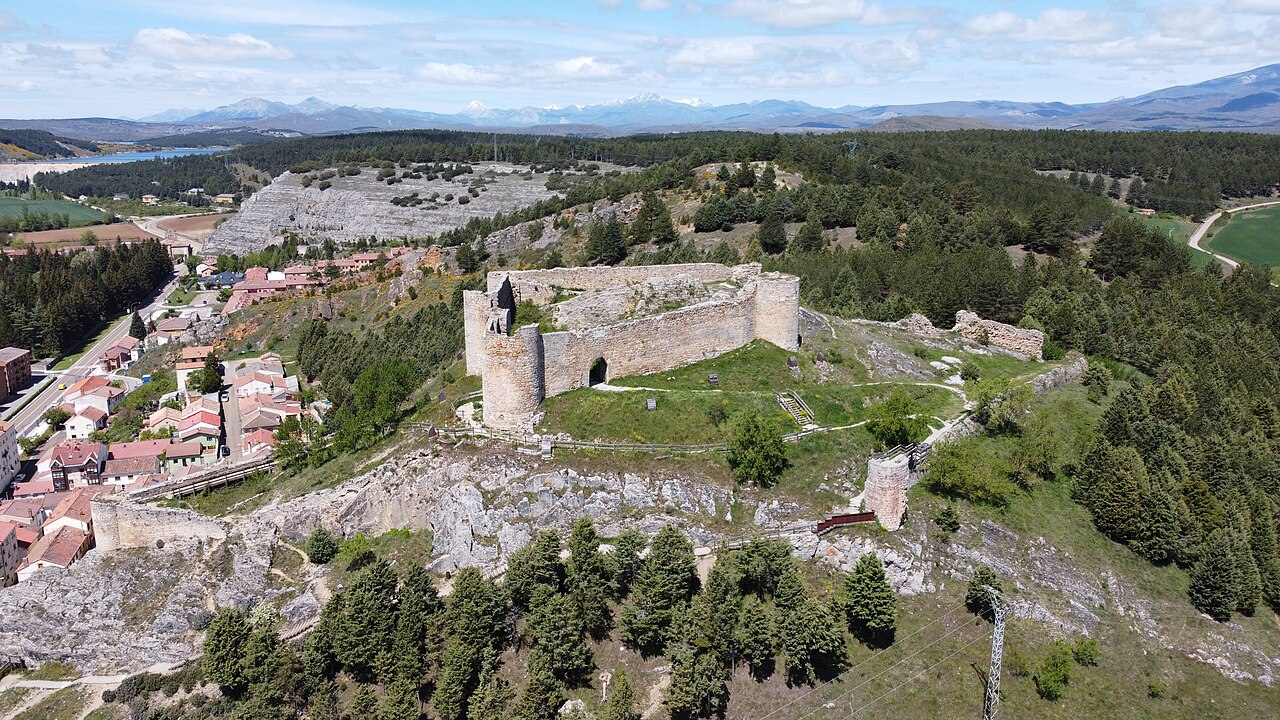 Castle of Aguilar de Campoo in Spain