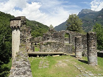 Ruins of the medieval castle Serravalle