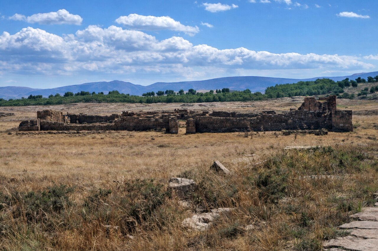 Byzantine Fort in Timgad w Algierii