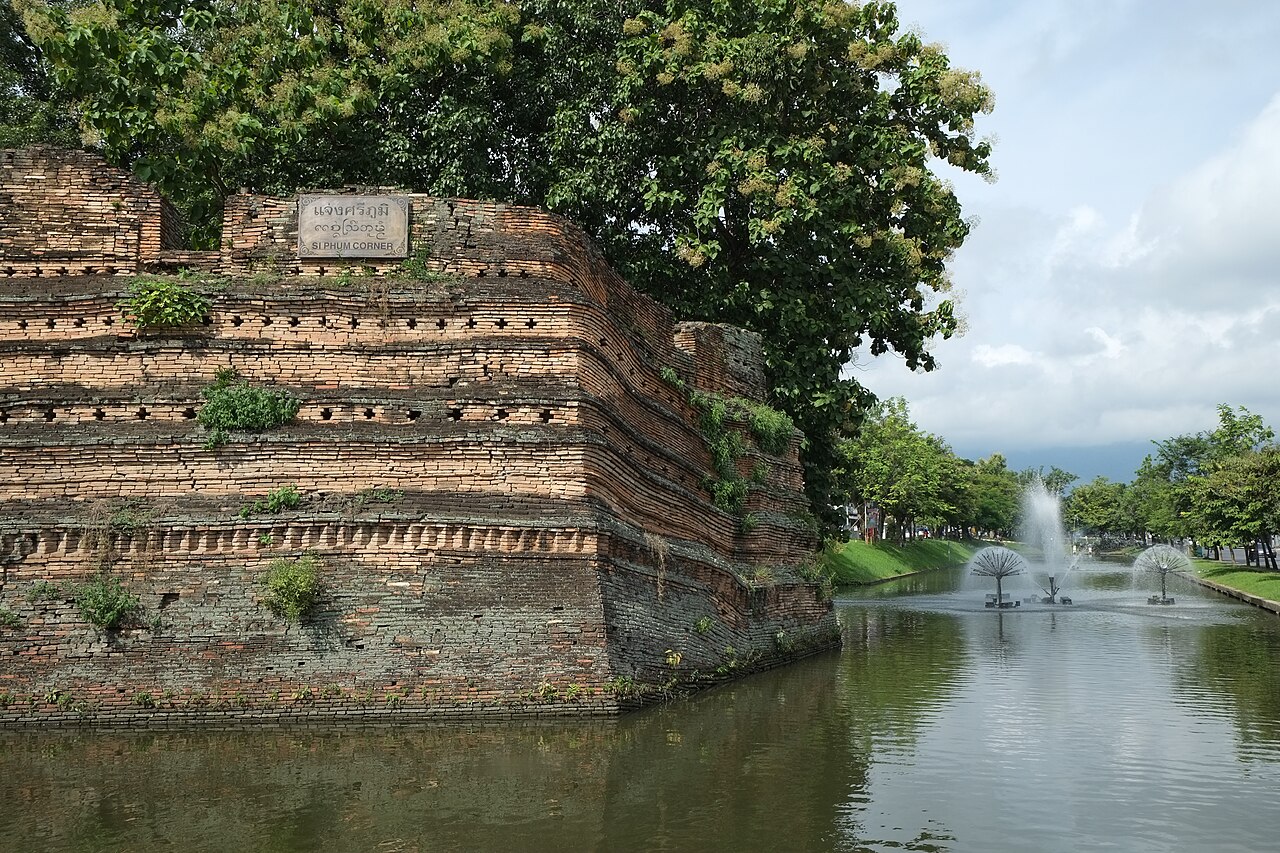 Chiang Mai city wall in Thailand