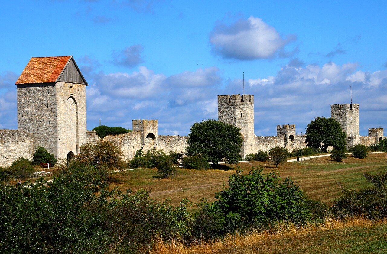 City wall of Visby in Sweden