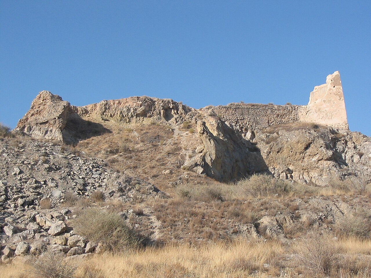 Castle of Monòver in Spanien